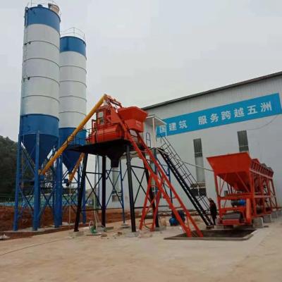 Cina Hzs25 25m3/H Mini Concrete Mixing Plant With JS750 Twin-shaft Mixer For Sands in vendita