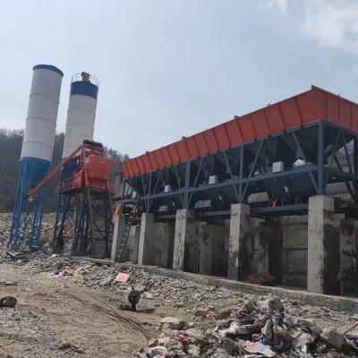 中国 Full Automatic HZS 25 35 50 75 100 m3/h Concrete Mixing Plant for Crushed Stone Material 販売のため