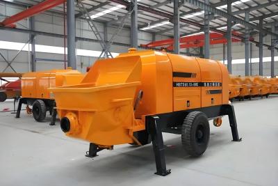 China Betonpomp met kleine aanhangwagen Cementpomp aanhangwagen 60m3/h Te koop