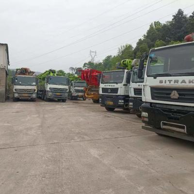 Cina Sany Putzmeister usato pompe per calcestruzzo camion 37m con chassis Isuzu 42m in vendita