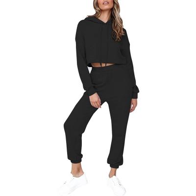 China 2021 New Women's Sweatsuit Women's Hoodie And Jogger Pants Suit Ladies Long Sleeve Breathable Casual Sports Tracksuit Set For Women Sweatsuit for sale