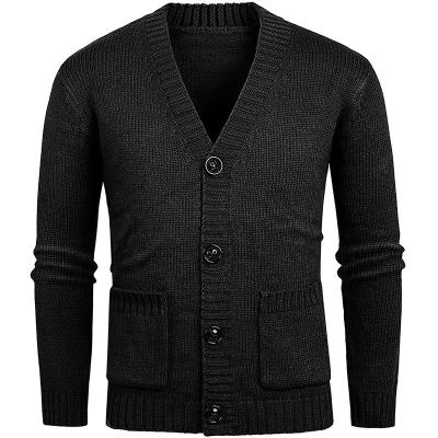 China OEM Wholesale Men's Single Breasted Long Sleeve Anti-Pilling Cardigan Sweater Cardigan Knitted Knitted Top for sale