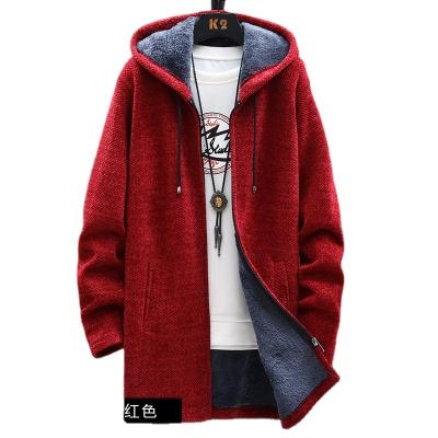 China Wholesale Customization Pattern Manufacturer Anti-pilling Knitting Mens Solid Long Sleeve Cardigan Hoodie With Pocket for sale