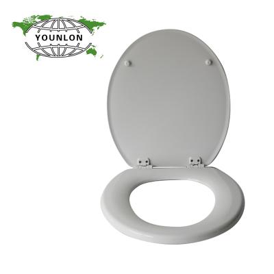 China Modern American Standard Round Wooden Toilet Seat Cover With PP Hinge for sale