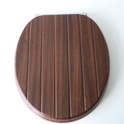 China Slow-end Toilet Seats Euro Standard Factory Sell PVC Sheet Wood Toilet Seat for sale