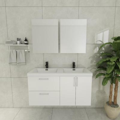 China Environmentally Friendly Popular Bathroom Cabinet Double Doors And Drawers Bathroom Vanity for sale