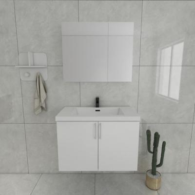 China Custom Bathroom Vanity Furniture Modern White Color 2021 New Style for sale