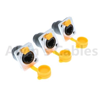 Chine PCs imperméables du connecteur 3 du bâti RJ45 de panneau d'Ethernet des prises IP65 de connecteur des câbles RJ45 d'Alvin à vendre