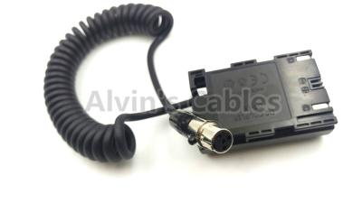 China Mini-XLR 4 DC-Stromversorgungs-Energie-aufgerolltes Kabel Kamera Pin weibliche für Canon zu verkaufen