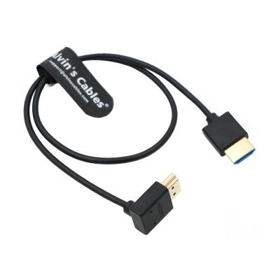 China 8K HDMI 2.1 Cable High Speed Thin Straight HDMI To Up Angle HDMI For Atomos Ninja V Monitor/Z CAM E2/Sony FS5/FS7 for sale