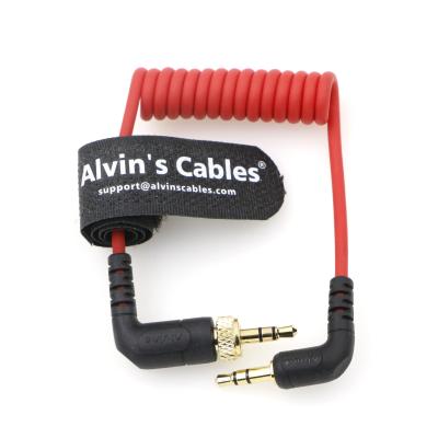 China Los cables de Alvin bloquean 3.5mm TRS a 3.5mm TRS Cable de audio para Sennheiser Deity TC-1 Ángulo recto TRS Cable enrollado para DSL en venta