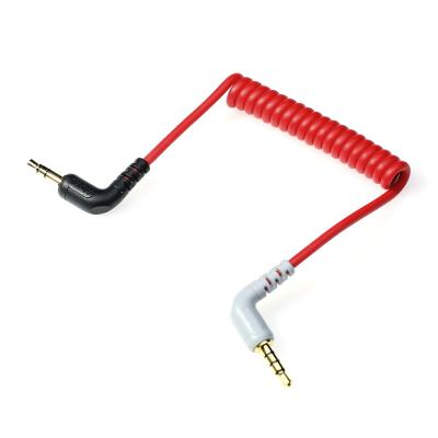 Chine Alvin's Cables 3.5mm TRS to TRRS SC7 Patch Cable for Rode VideoMic| VideoMicro Go| BOYA Mic, for i-Phone| Smartphone| Tablets, 1/8 Male Right Angle Microphone Coiled Cable à vendre