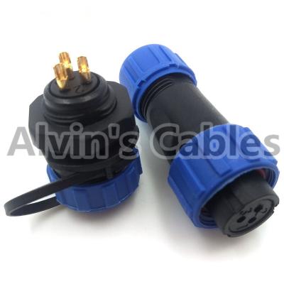 China Conector de la aviación de la serie SP13, conductor de cobre impermeable de los empalmes eléctricos en venta