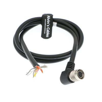 China 12 Pin Hirose Right Angle Female al cable del escudo del extremo abierto para Sony Basler Cameras en venta