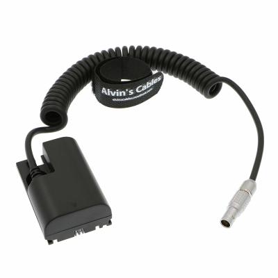 China Batería simulada de Lanparte LP E6 de los cables de Alvin al cable en espiral del poder masculino de 2 Pin para el monitor Canon 5D de SmallHD en venta