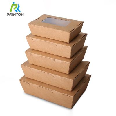 China Minimalist Paper Box Disposable Food Container Take Out Lunch Boxes for sale