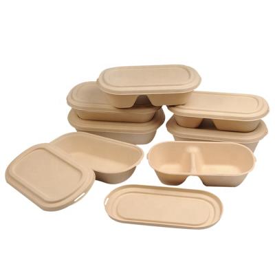 China Disposable Biodegradable Take Away Food Bowl Food Grade Disposable Bamboo Tableware for sale