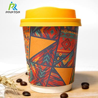 China 8oz 12oz 16oz Recyclable Eco Friendly Custom Paper Cups With Lid Coffee Disposable Paper Cup for sale