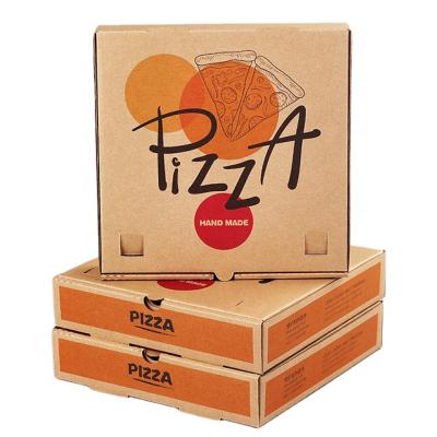 China Disposable 10 12 16 inch factory wholesale custom color printed corrugated cardboard packaging pizza box for sale