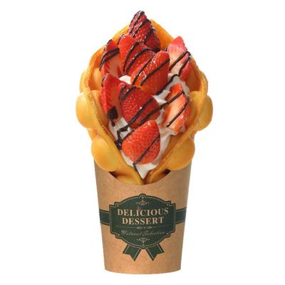 China 8oz 12oz 16oz Disposable Custom Printed Disposable Wrapping Paper French Fries Cup Bubble Waffle Coated Paper Cup for sale