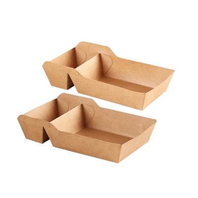 China Food tray waterproof disposable paper packaging for hotdag takeout tray for sale