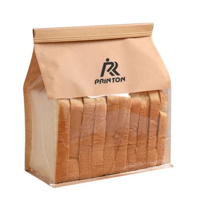 China Disposable Toast Bag Bread Packaging Disposable Paper Bags With Your Own Logo for sale