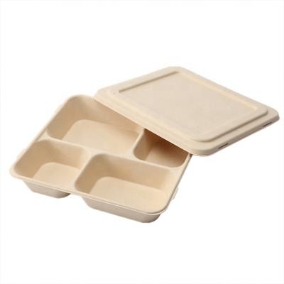 China Disposable 100% Biodegradable Pulp Packaging Tray Compostable Box for sale