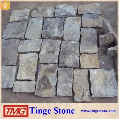 China Split Nature Outdoor Natural Slate Flooring, Gray Slate Pavers for sale