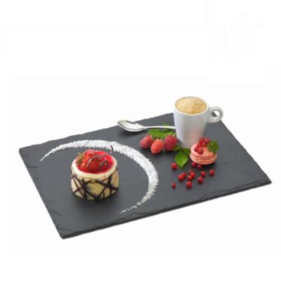 China Modern natural black slate dinner plate for sale