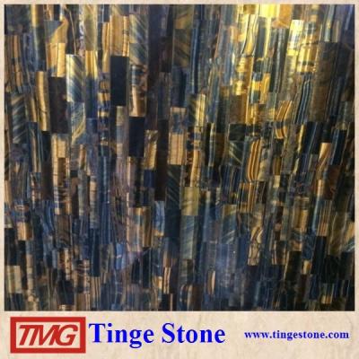 China Wall Tiles Luxury Tiger Eye Slab , Yellow Tiger Eye Granite For Decoration for sale