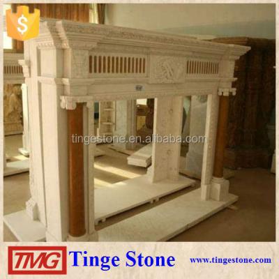 China Indoor White Marble Fireplace For Sale for sale