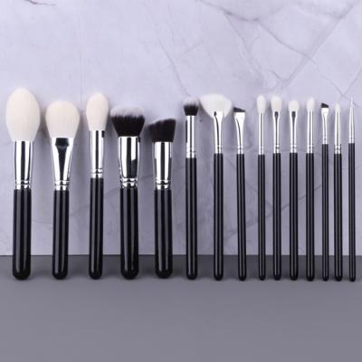 China Angular Blush High Quality Luxury Flat Vegan Real Goat Hair Natural Hair Logo Individual Wholesale Synthetic Makeup Custom Made Brushes for sale