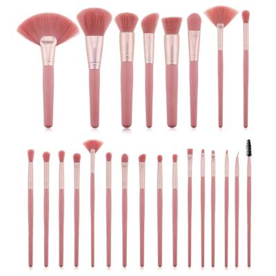 China Angular Blush 2022 Cruelty Free Professional Vegan High Quality Professional Wholesale 24 PC Premium Women's Makeup Set Brush Luxury Pink for sale