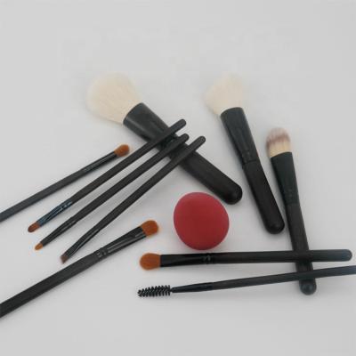 China Angular Blush High Quality Custom Makeup Brushes Logo Wooden Soft Women Face Professional Premium Private Synthetic Goat Hair 10pcs for sale