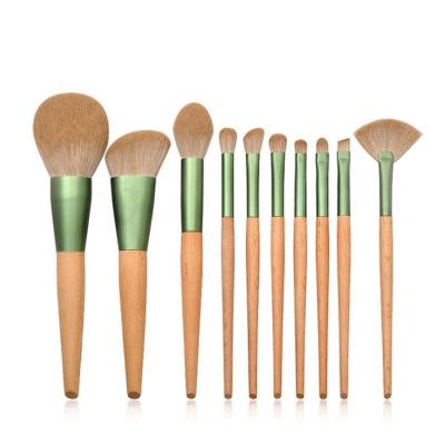 China Angular Blush Quality 10pcs Eye Brushes Professional Synthetic Makeup Brush Set Makeup Brushes Kit for sale