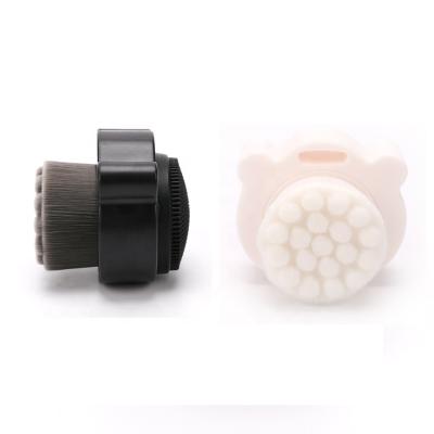 China Wholesale High Quality Skin-Friendly Silicone Scru Mini Dual Private Label Black Soft Cute Face Fiber Manual Rose Bear Cleansing Brush for sale