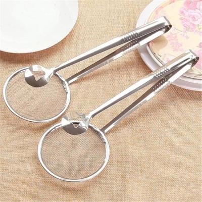 China Multi-Function Viable Food Kitchen Multi-Function Strainer Strainer Clamp Stainless Steel Salad BBQ Oil-Frying Filters for sale