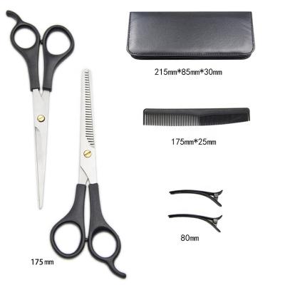 China Thinning Scissors 6pcs Barber Tool Set Household and Flat Hairdresser Shop Accessories Haircut Salon Hair Equipment Tooth Cutting Factory Wholesale for sale