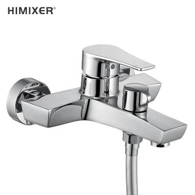 China Without Slide Bar Himixer Chrome Shower Faucets Retail Single Handle Tub Mixer Online Polished Faucet for sale