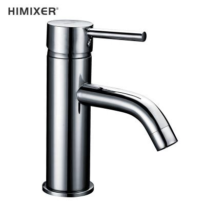 China Beautiful HIMIXER Faucets Design Metered Deck Mounted Faucets For Bathroom Single Basin Cold Water Hot Basin Faucets for sale