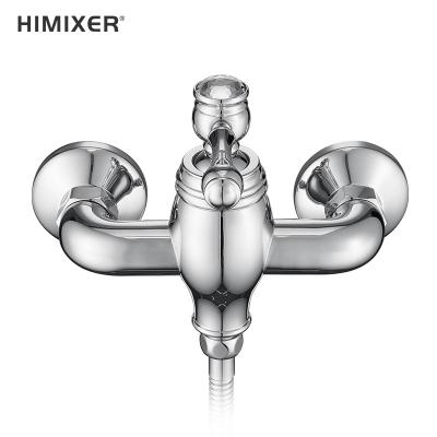 China Without Slide Bar Himixer China Sanitly Care Bathroom CUPC Chrome Single Lever Deck Mounted Bathtub Mixer Faucet Faucet for sale