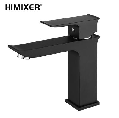 China Metered Matte Black Brass Faucets Goods High Quality Popular Bathroom Basin Faucets for sale