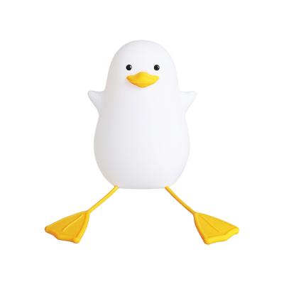 China Cute Soft Led Lights Cute Soft Silicone Seagulls Baby Kids Children Nursery Led Night Light Lamp for sale