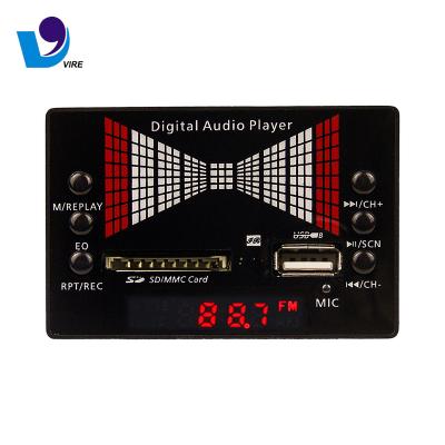 China Resume VIRE SD Usb Card Mp3 Player Board With Flashing Lights And Recording Module for sale