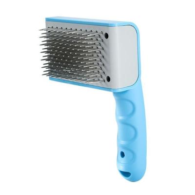 China Wholesale Viable Durable Pet Hair Removal Comb Massage Brush Self-cleaning Needle Comb for Dog and Cat for sale