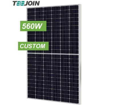 China Eu Stock Glass 560w High Voltage Monocrystalline Double Sided Solar Panels Off Grid Solar Panel System For Home 10 kw 182mmx182mm for sale