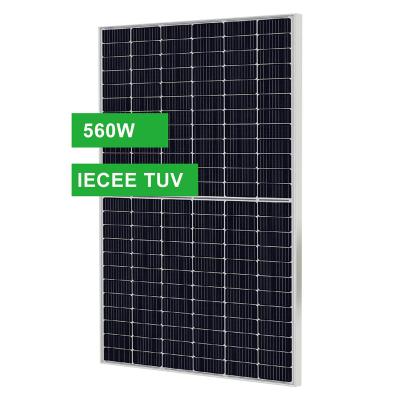 China Guangdong factory mono 560w 595 cell solar panel solar panels half off grid solar ready to ship 182mmx182mm for sale