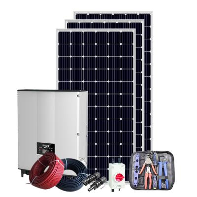 China Home Porcelain Solar Panels Super Mono Silicon System Bifacial 156 Cells 2000W Invert On Off Grid PV Solar Power System for sale