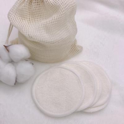 China Soft Bamboo Cotton Reusable Makeup Remover Pads With Laundry Bag for sale