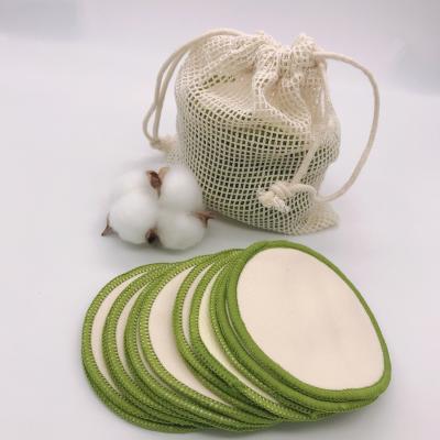 China Good Price Soft With Mesh Bag Washable Eco Friendly Pure Cotton Makeup Remover Pads for sale